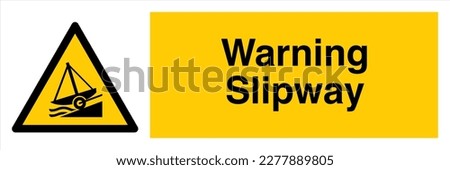 Safety Sign Marking Label Symbol Pictogram Standards Warning Slipway Landscape.