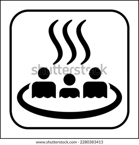 International Standard Public Information Signs Pictogram Commercial Facilities Hot spring or hot tub