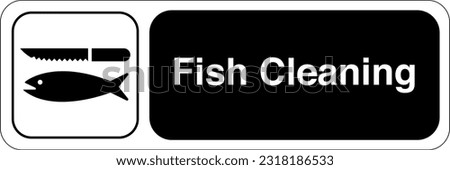 Recreational and Cultural Interest Area Symbol Signs for Water Recreation Fish Cleaning Landscape