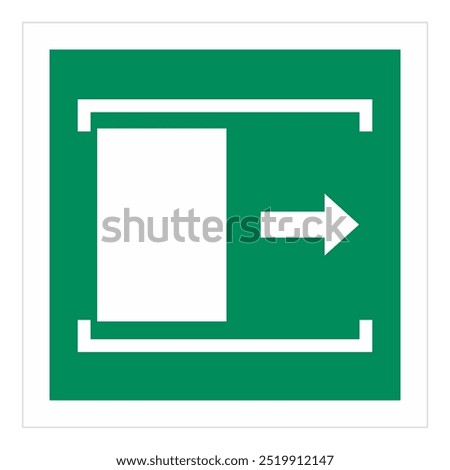 ES0017 IMO Sign Marking Res A760 18 as amended ISO 17631 2002 Door slides right to open