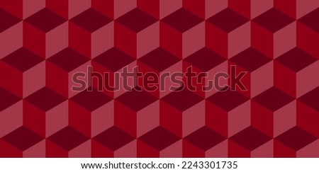 Seamless 3D cubic pattern. Abstract geometric low poly background. Stylish fractal texture.