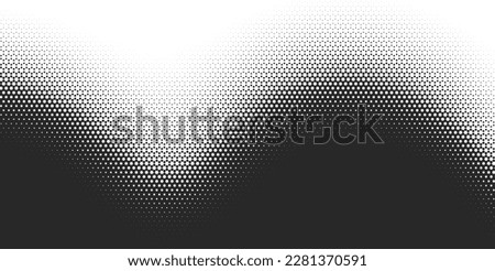 Halftone dots abstract background. Wavy dotted texture. Vector illustration. 