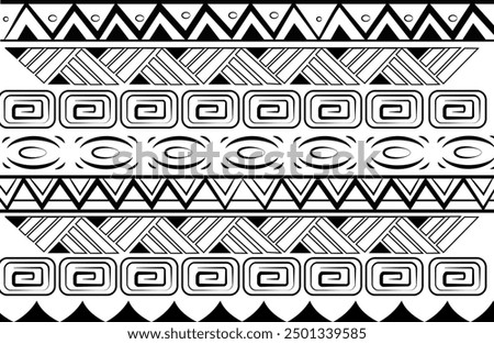 Arowe, West New Britain, Papua New Guinea, Pacific Tribal Pattern Design