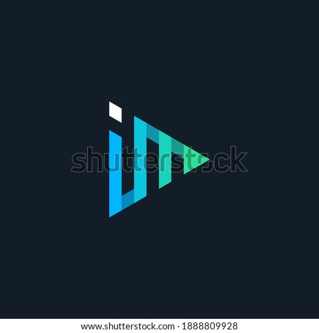initial logo IM play geometric Stok fotoğraf © 