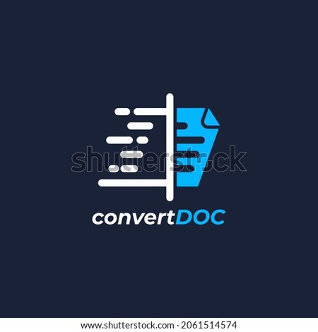 convert doc logo abstract vector