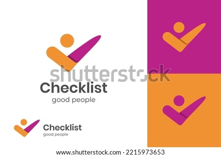 business success People Check Logo design, human good service icon symbol, analysis health check logo element