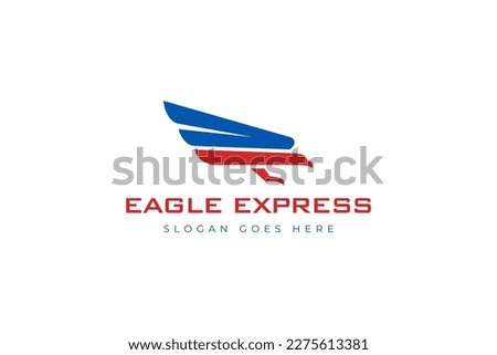 abstract eagle fast fly logo icon design for Shipping Logistic Falcon Modern Logo, express delivery logo graphic element. logistics logo template