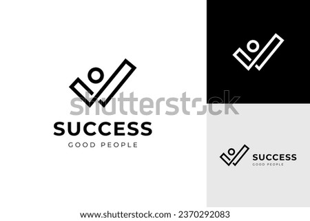 business success People Check Logo design, human good service icon symbol, analysis health check logo element