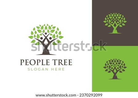 Human tree people family nature Life logo icon design. Tree of life education vector logo illustration 