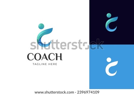 letter c coach logo symbol for Life coaching logo, consulting logo icon design graphic template