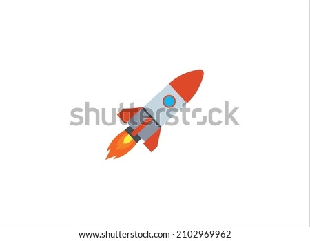 Rocket Sign Emoji Icon Illustration. Spaceship Vector Symbol Emoticon Design Clip Art Sign Comic Style.
