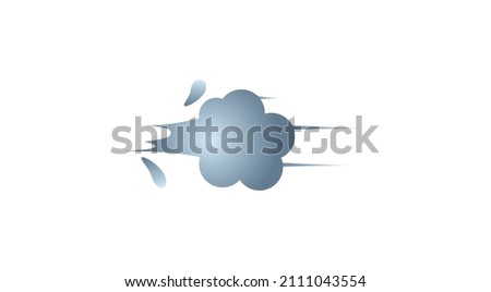 Dashing away icon isolated vector illustration on white background