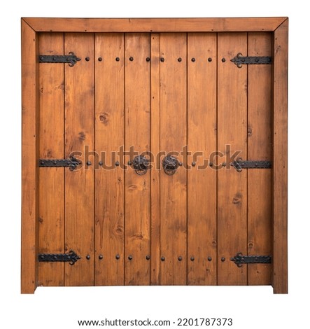 Similar – Image, Stock Photo old wooden door of a natural cellar with four round ventilation holes, a door bolt and an old door fitting