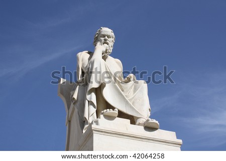 Statue of Socrates in Athens, Greece.