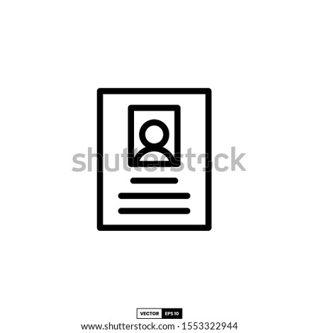 identification card icon, design inspiration vector template for interface and any purpose