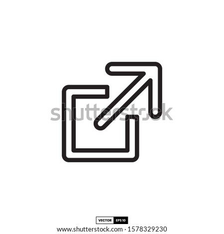 External link icon, design inspiration vector template for interface and any purpose