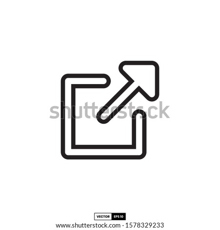 External link icon, design inspiration vector template for interface and any purpose