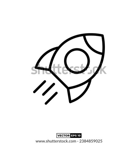 rocket launch icon design inspiration vector template for interface, presentation, web, banner, infographic, etc
