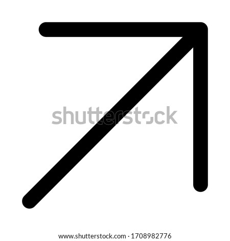  Arrow upright icon vector image. Can also be used for UI. Suitable for mobile apps, web apps and print media.