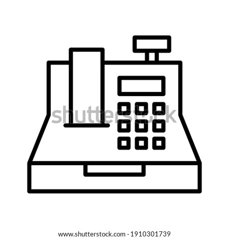 Cashier, cash, finance, register, shopping icon vector image. Can also be used for shopping and ecommerce. Suitable for use on web apps, mobile apps and print media.
