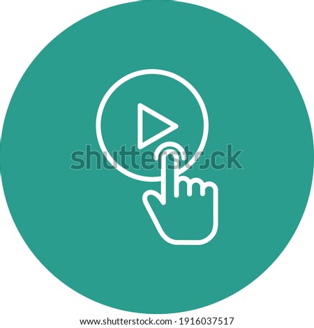 Video player, tap, click icon vector image. Can also be used for seo and web. Suitable for use on web apps, mobile apps and print media.