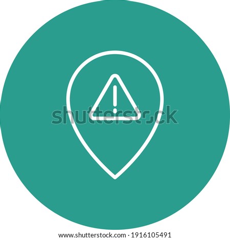 Alert, pin, warning icon vector image. Can also be used for Maps and Location. Suitable for use on web apps, mobile apps and print media.