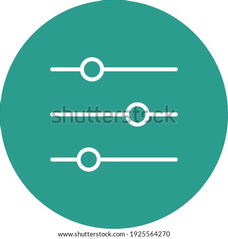 Settings, controls, toggles, switches icon vector image. Can also be used for customer support and UI. Suitable for use on web apps, mobile apps and print media.