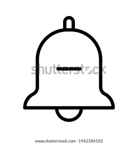 Bell, alarm, notification, off, remove icon vector image. Can also be used for customer support and UI. Suitable for use on web apps, mobile apps and print media.