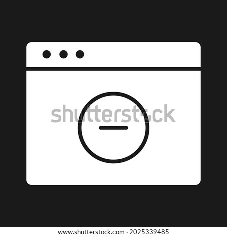 Webpage, browser, remove icon vector image. Can also be used for Webpages. Suitable for use on web apps, mobile apps and print media.
