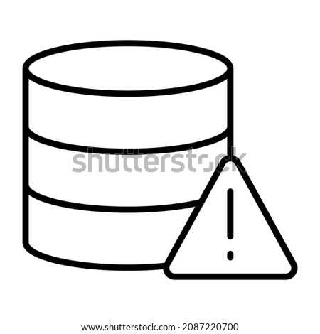 Database Alert icon vector image. Can also be used for web apps, mobile apps and print media.