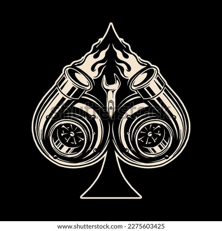 Ace of Spades Diesel Turbo Vector Logo