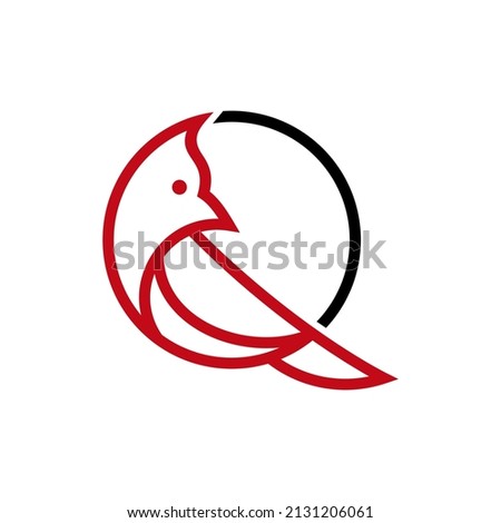 Cardinal Bird chat logo design