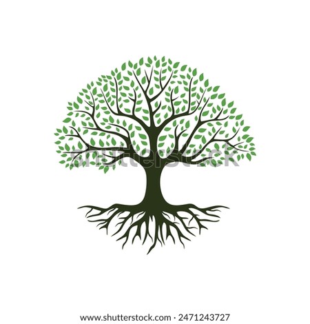 Tree of life logo design vector template