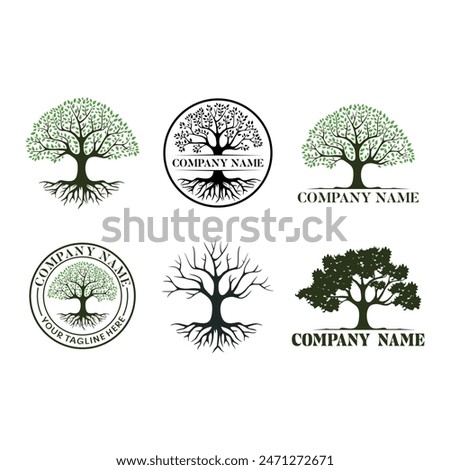 oak, tree, logo design vector template