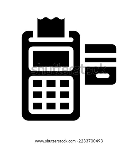 Payment terminal icon vector illustration logo template isolated on white background