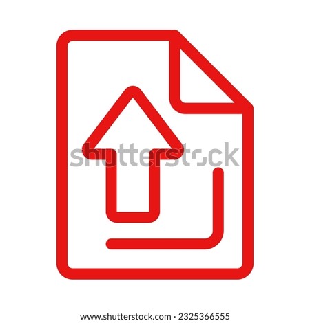 Upload File Sign In Red Color Line
