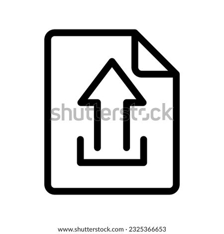 Upload File Sign In Black Color Line
