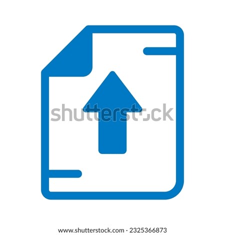 Upload File Sign In Blue Color Line
