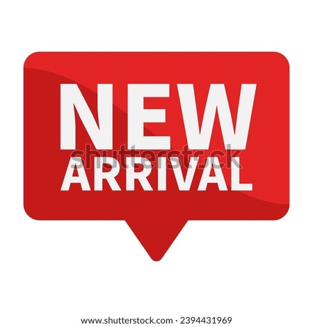 New Arrival In Red Rectangle Shape For Update Product Promotion Business Marketing Social Media Information
