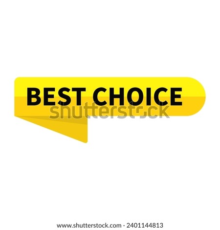 Best Choice In Yellow Rounded Rectangle Ribbon Shape For Sale Promotion Business Information Marketing Social Media
