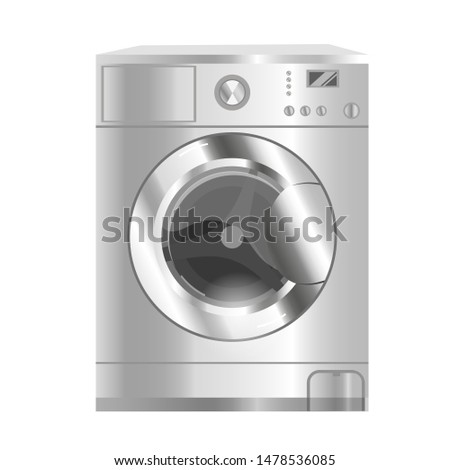 Washer. Home appliances isolated on a white background.
