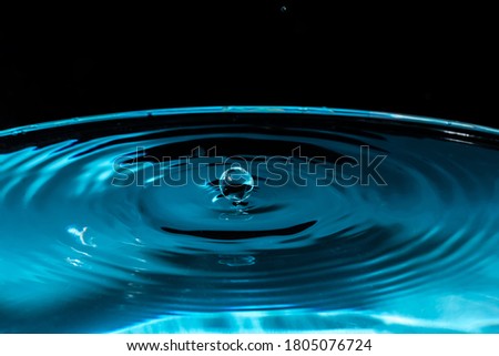 Similar – Image, Stock Photo Water drop above wavy surface