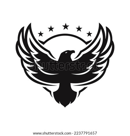 Eagle logo, bird military logo concept