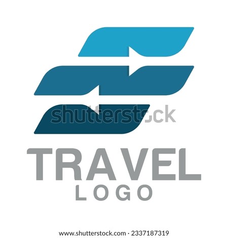 Simple illustration logo of Travel, Logistic business company.