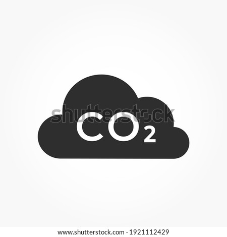 co2 emissions icon. carbon dioxide pollution. ecology and environment symbol. isolated vector image in flat style