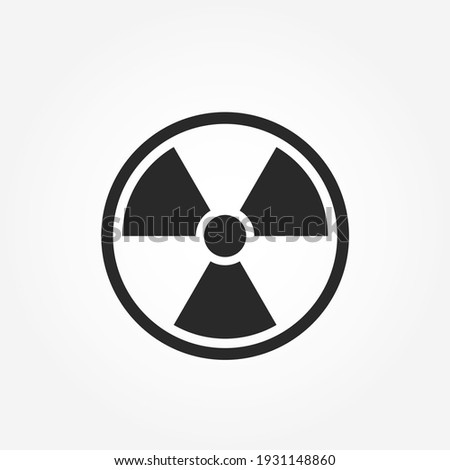 nuclear symbol. atomic and radiation sign. ecology and environment icon. isolated vector image in flat style
