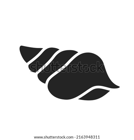 conch shell icon. sea and ocean symbol. isolated vector image in simple style