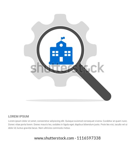 School Building icon - Free vector icon