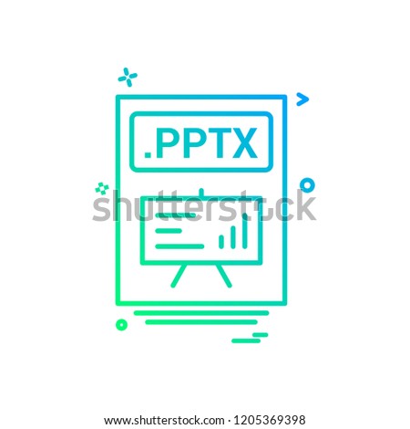 file files pptx icon vector design