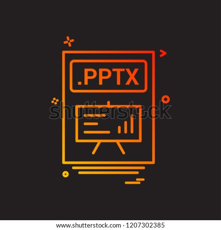 file files pptx icon vector design